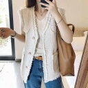 【Fashion THE SALE限定!10%OFF!期間限定!】ツイードジャケット レディース 40代 大きいサイズ Vネック ジレ ツイードジャケット 春 秋 大人韓国風 通勤 卒業式 入学式 入園式