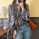 【期間限定!1着半額!まとめ買い2枚購入割引クーポン利用で! 】レディースファッション 花柄 シャツ ブラウス 羽織り 総柄 ボヘミアン ダマスク柄 春 夏 トップス 長袖 かわいい キーネック ヴィンテージ風