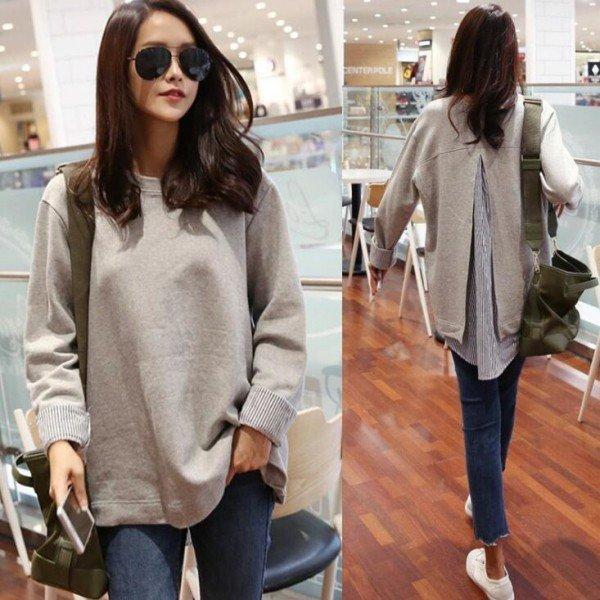 【1着半額！まとめ買い2枚購入割引クーポン利用で！ 】パーカー レディース プルオーバー スエット カットソー tシャツ ス スウェット チュニック ワンピ ゆったり 体型カバー カジュアル