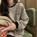 【お買い物マラソン限定!1着半額!まとめ買い2枚購入割引クーポン利用で! 】パーカー レディース ストライプ韓国 ファッション ロング丈 長袖 原宿系 ゆったり...