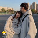 【Fashion THE SALE限定!10%OFF!期間限定!】ペアルック パーカー 冬 カップル お揃い パーカー メンズ レディース 重ね着風 プレゼント...