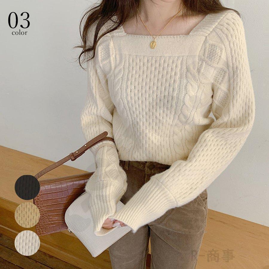 乐天商城 - 【ポイント最大12倍!お買い物マラソン！1着半額！まとめ買い2枚購入割引クーポン利用で！ 】ニットセーター レディース 40代 秋冬 きれい 長袖 ケーブル 着回し 着痩せ 大きいサイズお洒落 ファションゆったり カジュアル