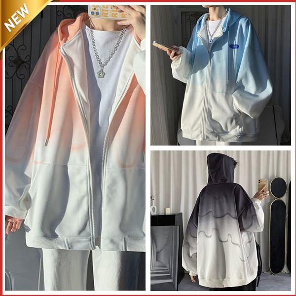 【期間限定!1着半額!まとめ買い2枚購入割引クーポン利用で！ 】ジップアップパーカー メンズ パーカー レディース 配色 きれいめ フード付きスウェット ジャケット スボーツ アウター ゆったり