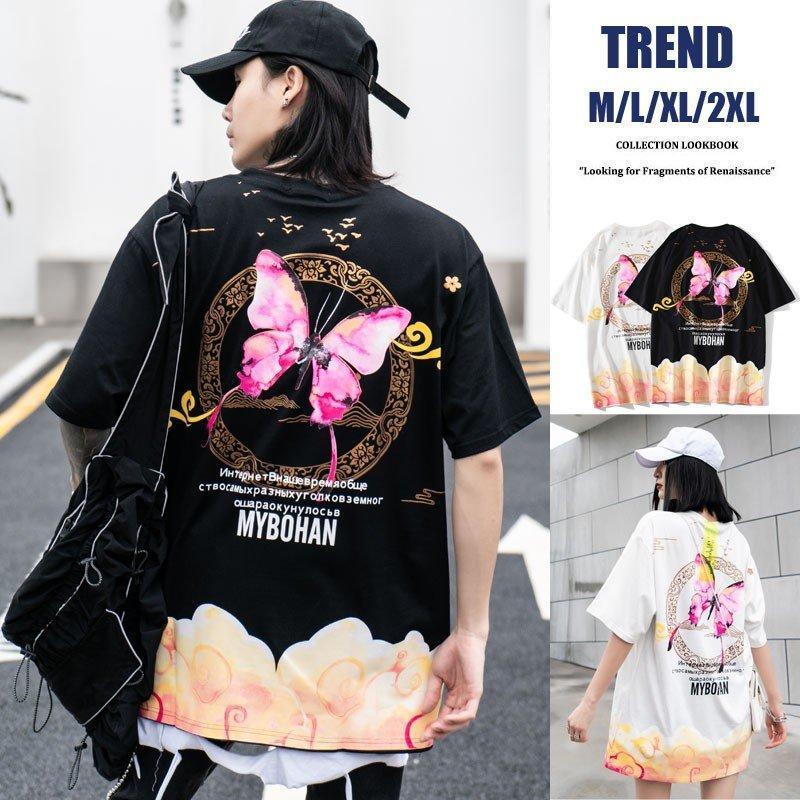 【1着半額！まとめ買い2枚購入割引クーポン利用で！ 】Tシャツ メンズ 半袖 大きい ストリート系ファッション 2021 春夏 卸 ダンス 衣装 韓国 HIPHOPB系 アメカジ レディース カジュアル