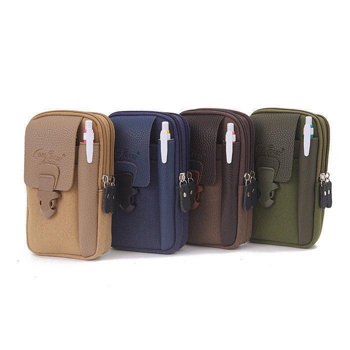 【1着半額！まとめ買い2枚購入割引クーポン利用で！ 】ウエストポーチ メンズ スマホポーチ ベルトポーチ 仕事用 レザー ビジネス ヒップバッグ ウエストバッグ 小さめ 防水 バイク 多機能