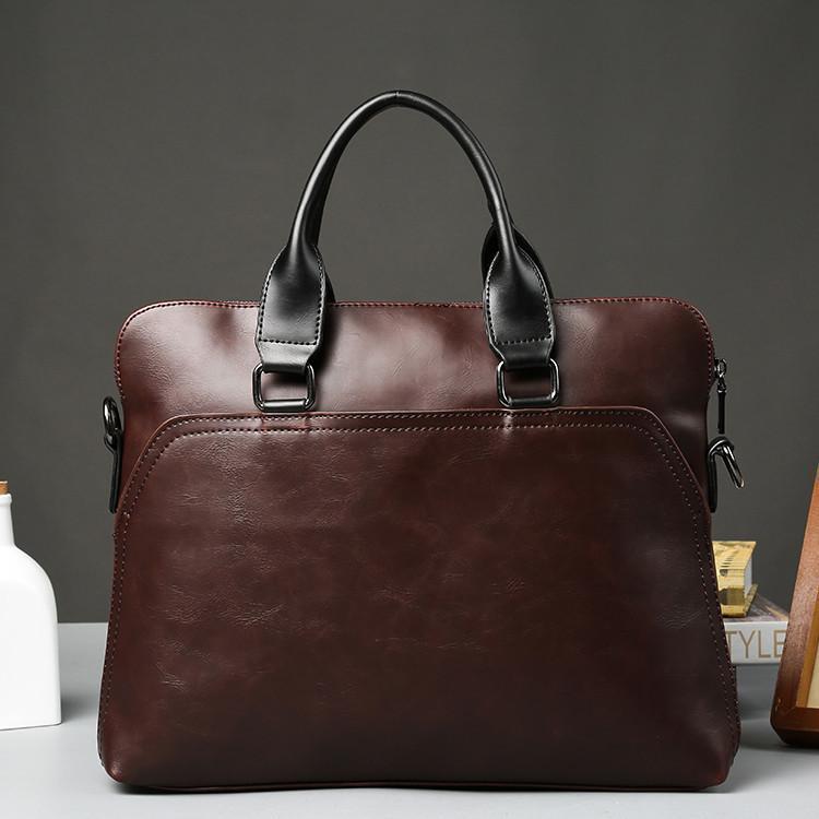 乐天商城 - 【ポイント最大9倍!お買い物マラソン！1着半額！まとめ買い2枚購入割引クーポン利用で！ 】pu ハンドバッグ トートバッグ メンズ2way 手提げバッグ ショルダーバッグトレンド おしゃれ 手提げ 斜めがけ ビジネスバッグ 通勤通学 鞄