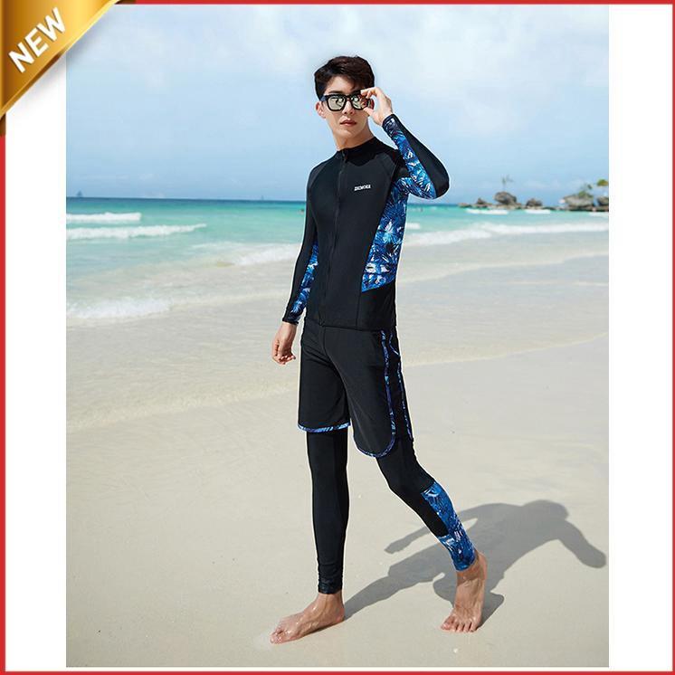【Fashion THE SALE限定!10%OFF!期間限定!】フィットネス 水着 レディース メンズ 水着 3点/5セット 体型カバー 水着 ペアルック カップル 水着 ラッシュガード 長袖 前開き セパレート