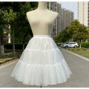 【お買い物マラソン限定!1着半額!まとめ買い2枚購入割引クーポン利用で! 】パニエドレス用白ワイヤーなしチュールインナーロング用ペチコートブライダルステージ衣装ステージホワイト50cm