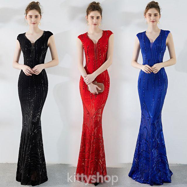 【5と0のつく日限定！1着半額！まとめ買い2枚購入割引クーポン利用で！ 】マーメイドドレス ノースリー..