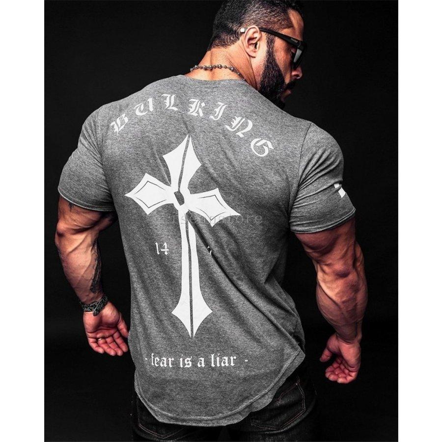 【本日限定!お買い物マラソン】1着半額!まとめ買い2枚購入割引クーポン利用で！ 】メンズ半袖Tシャツ フィットネスシャツ プリント おしゃれ スポーツ ス トレーニングウェア 吸汗速乾 ドライ ストレッチ 筋トレ ジムウェア