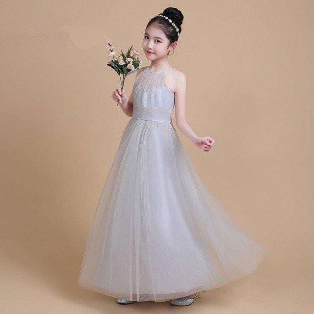 刺繍 花柄ドレス 子供ドレス 子供服 女の子 きれいめ 110~160cm 結婚式 発表会 ワンピース ロングドレス ジュニア キッズ