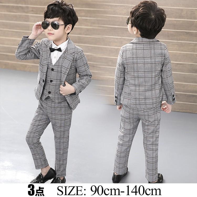子供 フォーマル 男の子 ベビー スーツ 結婚式 スーツ 3点セット「/ズボン」子供 キッズ 卒業式 入学式 入園式 フォーマル スーツ