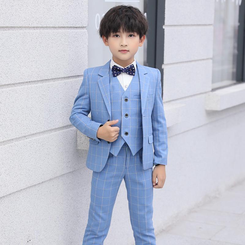 乐天商城 - 子供 スーツ セット 子供服 フォーマル 男の子スーツ 結婚式 おしゃれ 入学式 卒業式 子供スーツ 格安 七五三 ブルー チェック