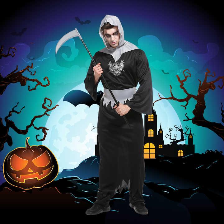 Rakuten - ハロウィンコスプレ 大人用 死神 悪魔コスチューム おしゃれなゴースト特使 アクション 衣装 迫力満点
