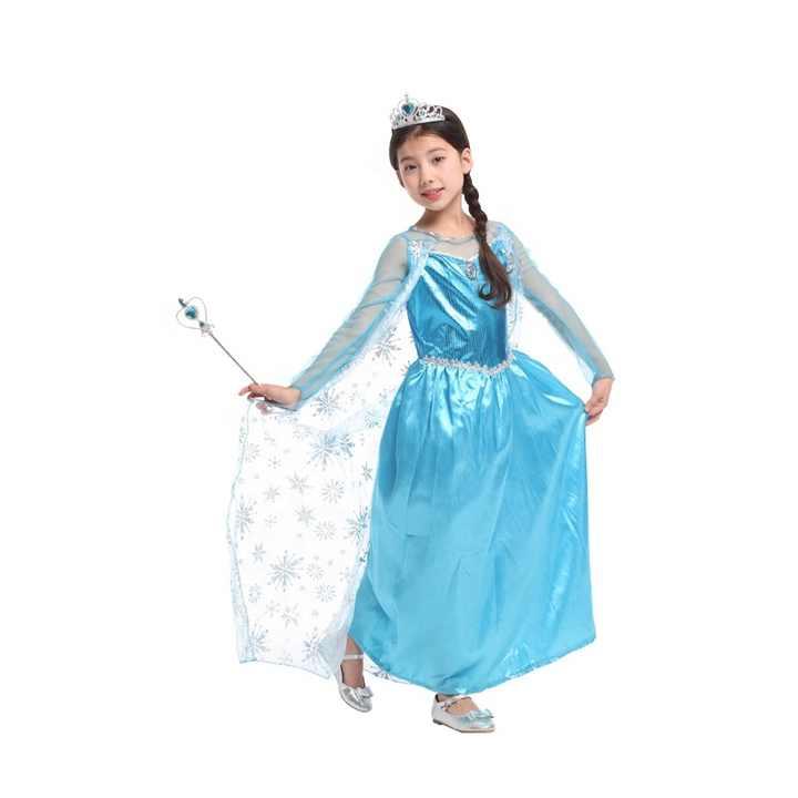 乐天商城 - 女の子用エルザドレス ハロウィン・誕生日・カーニバル用ファンシーコスチューム 子供用おしゃれなプリンセス衣装
