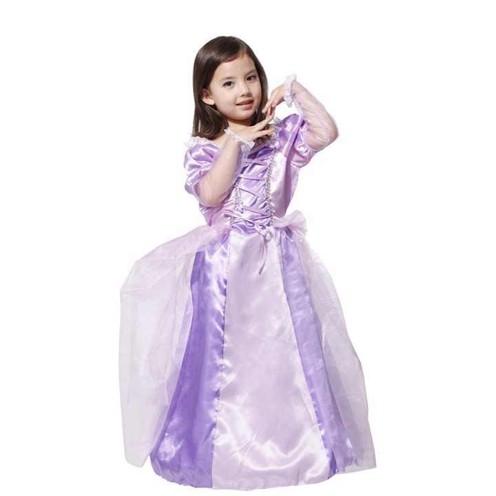 Rakuten - ハロウィン パーティー 変装 子供用 プリンセス エルザ ドレス おしゃれ ファンシー コスチューム 幼児用 紫色 かわいい