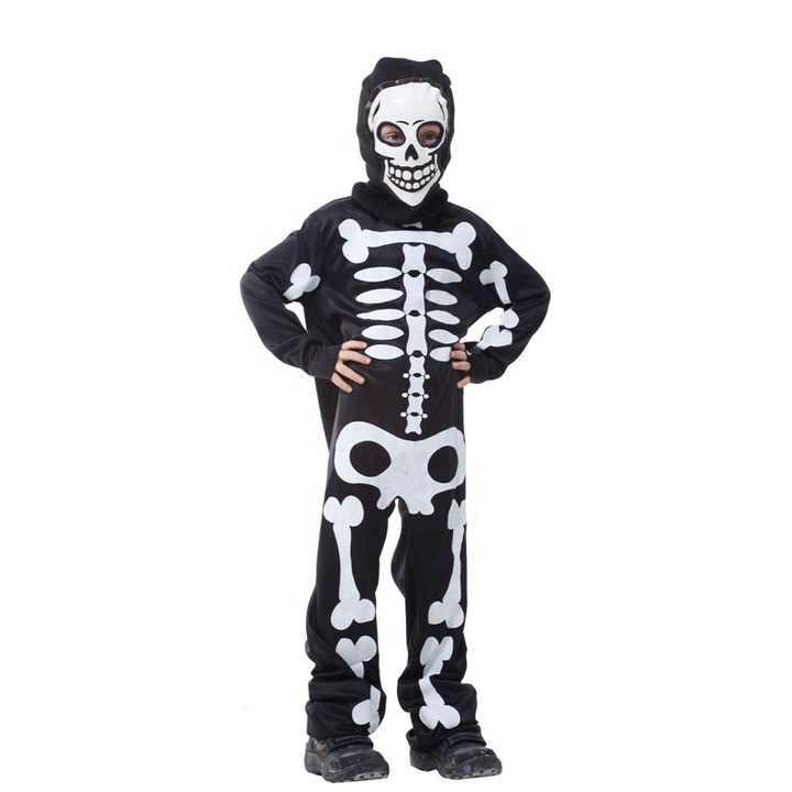 Rakuten - 子供用ハロウィンコスチューム おしゃれゾンビスカルスケルトンジャンプスーツ パーティー用ドレスアップアイテム