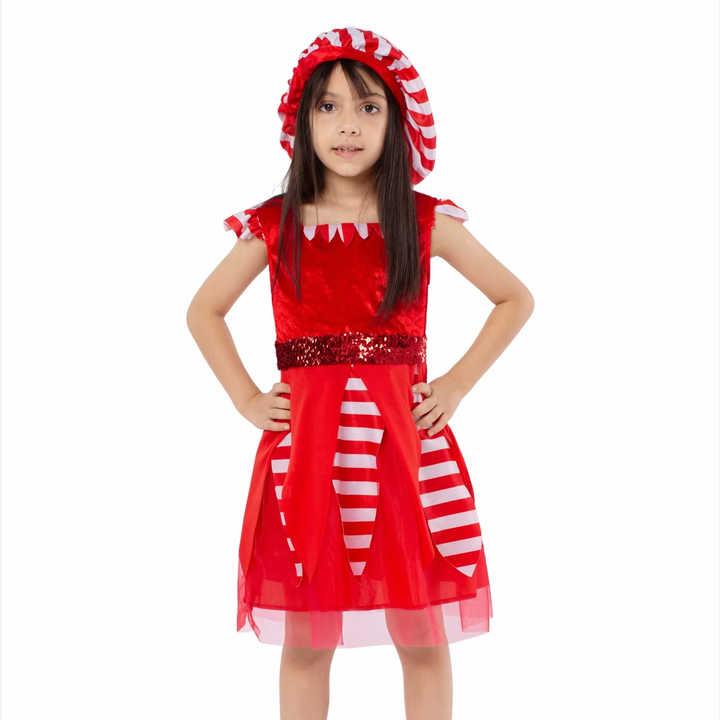 乐天商城 - 子供用サンタクロースコスチューム エルフ衣装 赤いクリスマスパーティードレス 男の子 女の子 おしゃれ プレゼントに最適