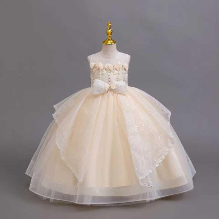 ドレス 子供用 女の子 誕生日 おしゃれ プリンセス 宴会 ウェディング パフォーマンス エレガントイブニングドレス 人気 可愛い 4〜14歳(3.0)