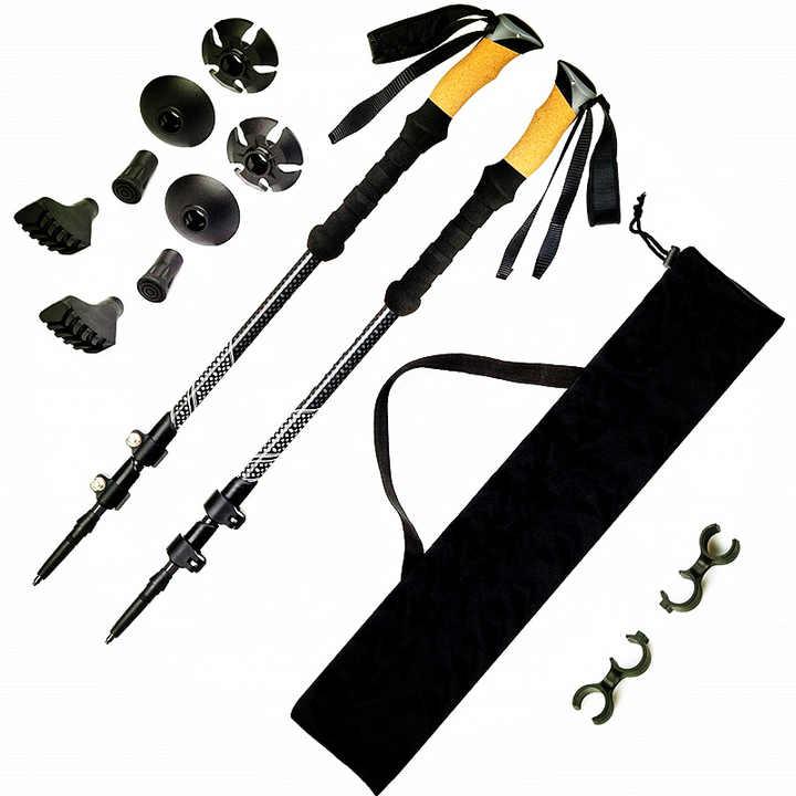 乐天商城 - 折りたたみ式 アルミ 軽量 ウォーキングスティック ハイキングポール 登山 用具 人気 スポーツ 簡単 携帯 耐久性 おしゃれ 便利 旅行 立ち歩き