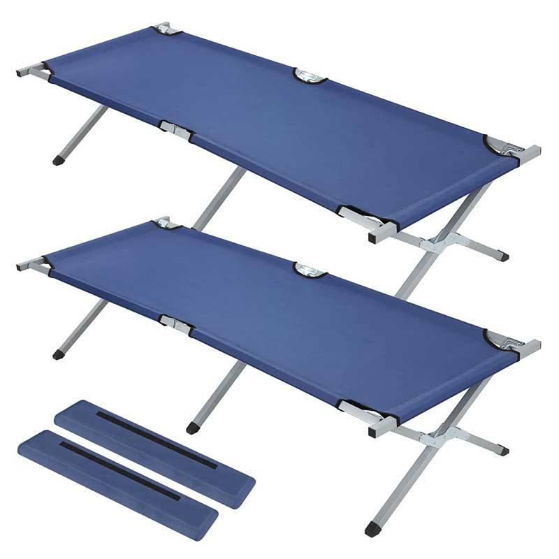 キャンプベッド 折りたたみ シングル アルミ製 コット 軽量 軍用仕様 アウトドア用 人気 テント用 快適 ベッド おしゃれ 収納便利(4)
