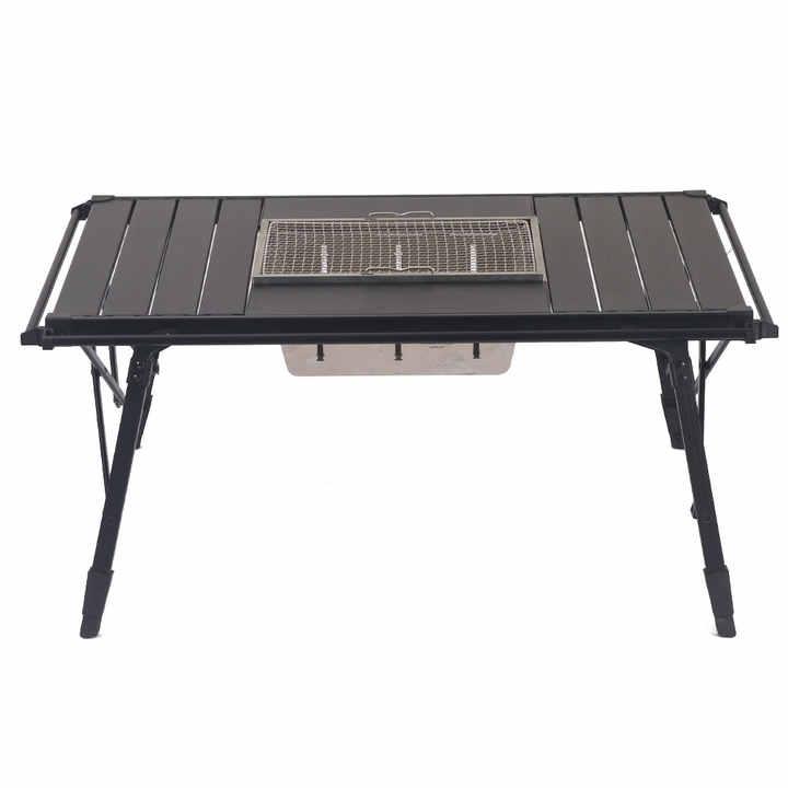 アウトドアテーブル キャンプ バーベキュー パーティー 折りたたみ 高さ調整可能 ワイド ピクニック便利 新品 人気 おしゃれ 収納簡単