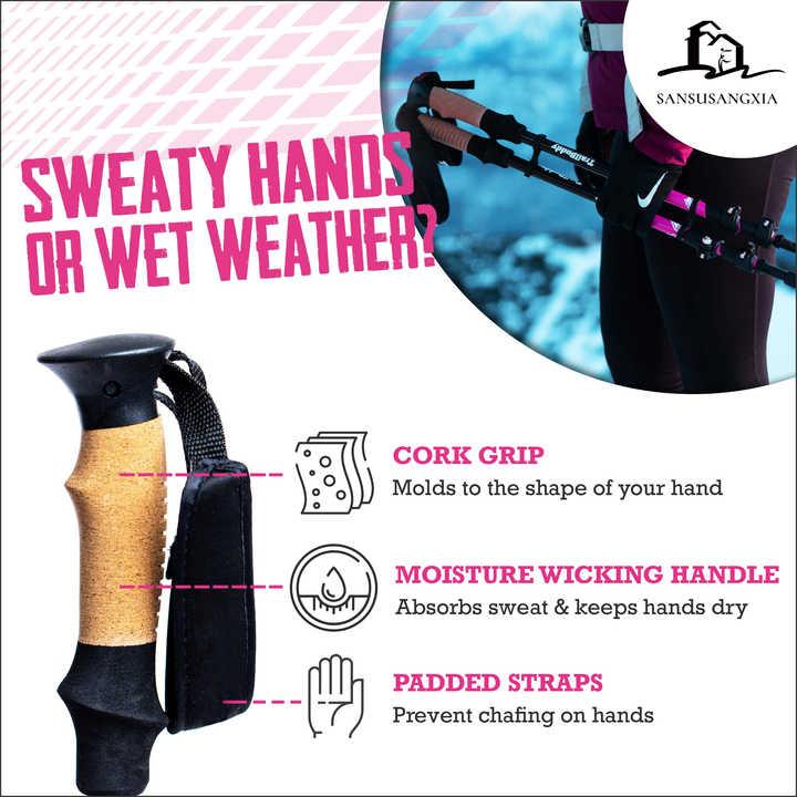 トレッキングポール バックパッキング ギア アルミニウム 折りたたみ式 コルクグリップ ジュラルミン7075 ウォーキング ハイキング スティック 人気 おしゃれ 便利