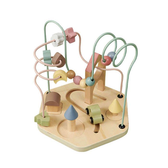遊園地 ベビー玩具 幼児用 ローラーコースター フィエスタ 木製 天然木 知育 おしゃれ 人気 形状マッチング メタル素材 安全 クリスマス プレゼント