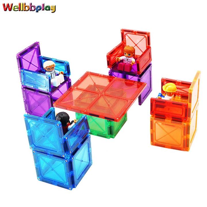 教育用 磁気タイル 磁気おもちゃ 3D 建設 マグネット ビルディングブロックセット 子供用 プレゼント 知育 おしゃれ 人気 150個