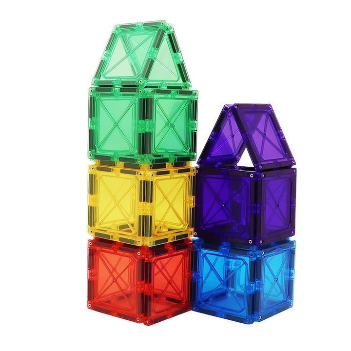 乐天商城 - モンテッソーリ教育玩具 3D磁気パズル 60ピース 子供 ビルディングブロック 磁気タイル おしゃれ おもちゃ プレゼント 人気 知育玩具 ボードゲーム 発想力 クリエイティブ