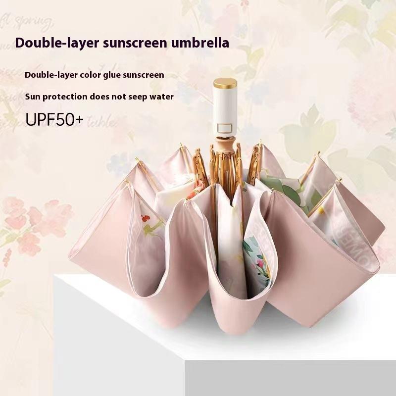 傘 日焼け止め 3つ折り 軽量 モダンデザイン 190t素材 自動開閉 UVカット 紫外線対策 おしゃれ 便利 折りたたみ 通勤 アウトドア プレゼント 人気