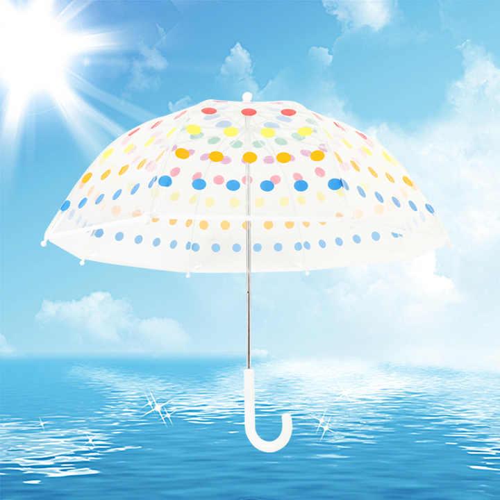 傘 子供用 透明 おしゃれ カスタムロゴ ロングハンドル 軽量 8K 8骨 環境にやさしい プレゼント 人気 グラスファイバー 自宅用 雨の日 アウトドア