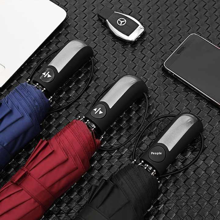 傘 サンシェード 10骨 自動 二重 折りたたみ 女性用 ビジネスギフト 黒 軽量 おしゃれ 可愛い ロゴ印刷可能 人気 アウトドア 便利 旅行