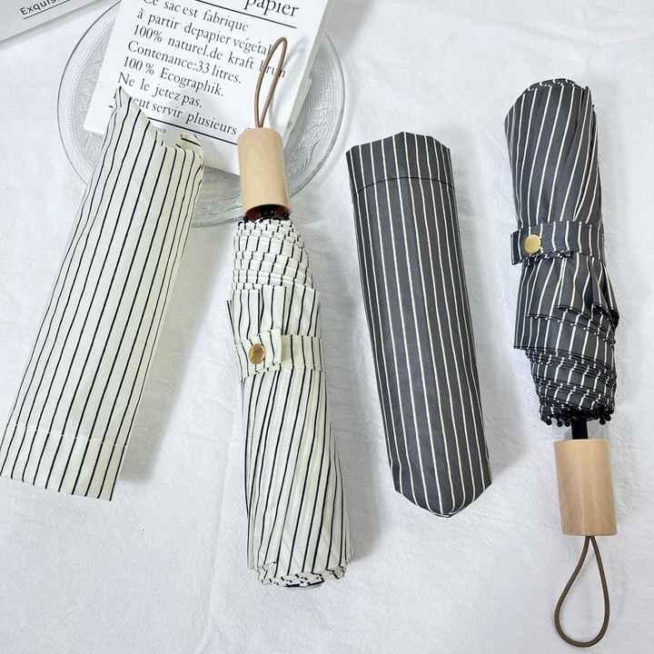 傘 ストライプ 3つ折り アンチロゴ 折りたたみ ビジネスギフト 人気 女性 男性用 卸売 在庫 おしゃれ 軽量 通勤 防水 便利