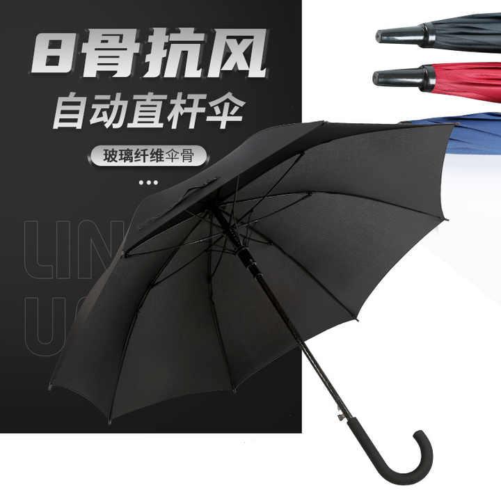 ビジネス傘 自動傘 8骨 傘 23インチ ストレートロッド フルファイバー 軽量 UVカット おしゃれ 雨傘 日傘 カスタマイズ ロゴ プリント 人気 プレゼント