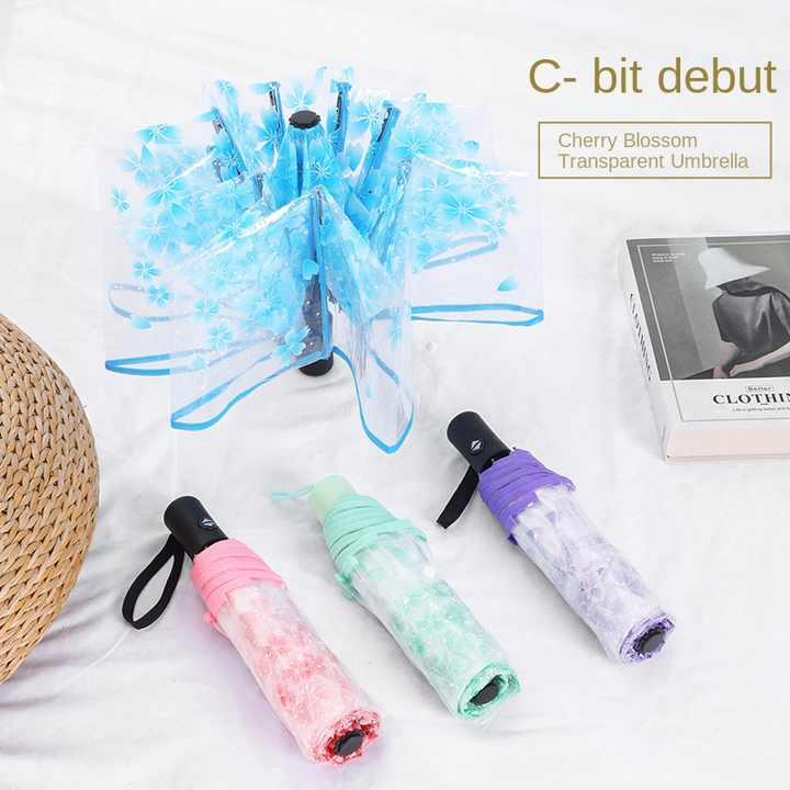 傘 桜 透明 半自動 三つ折り おしゃれ 軽量 折り畳み 女の子 可愛い ソフト シスターモダン インスパイア 人気 プレゼント ハート 工場 しっかり 抜群デザイン