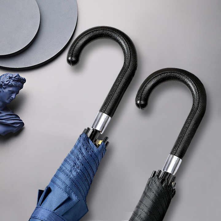 傘 23インチ モダンデザイン 半自動 防風 ロゴプリント ストレート 軽量 おしゃれ アウトドア 通勤 プレゼント 工場在庫