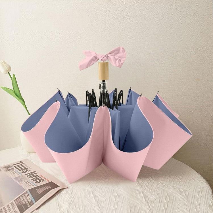 傘 カラフル 三つ折り傘 接着剤 木製ハンドル おしゃれ 人気 軽量 UVカット 雨具 折りたたみ レディース メンズ プレゼント 旅行 便利