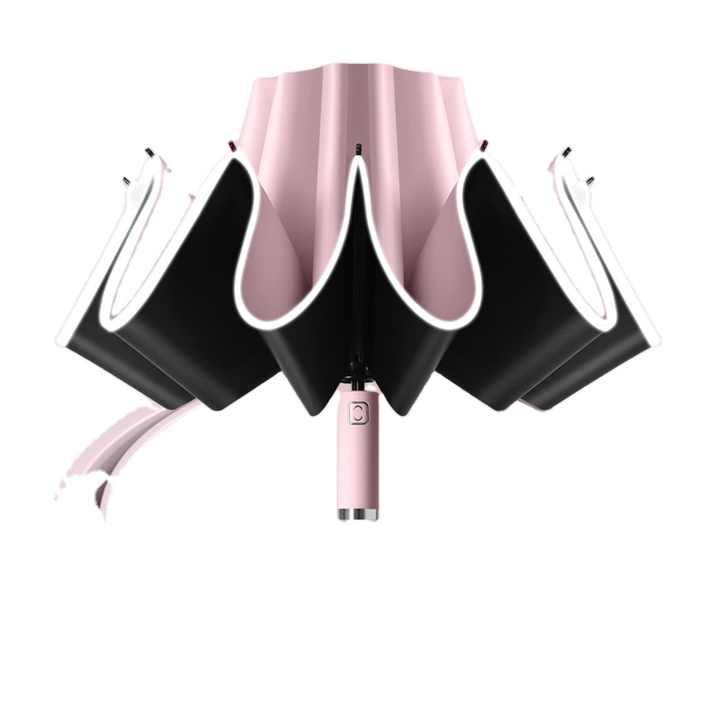 傘 自動開閉 反射 LED 10本骨 リバース 折りたたみ 雨具 おしゃれ 軽量 通勤 プレゼント 人気 梅雨対策 便利アイテム