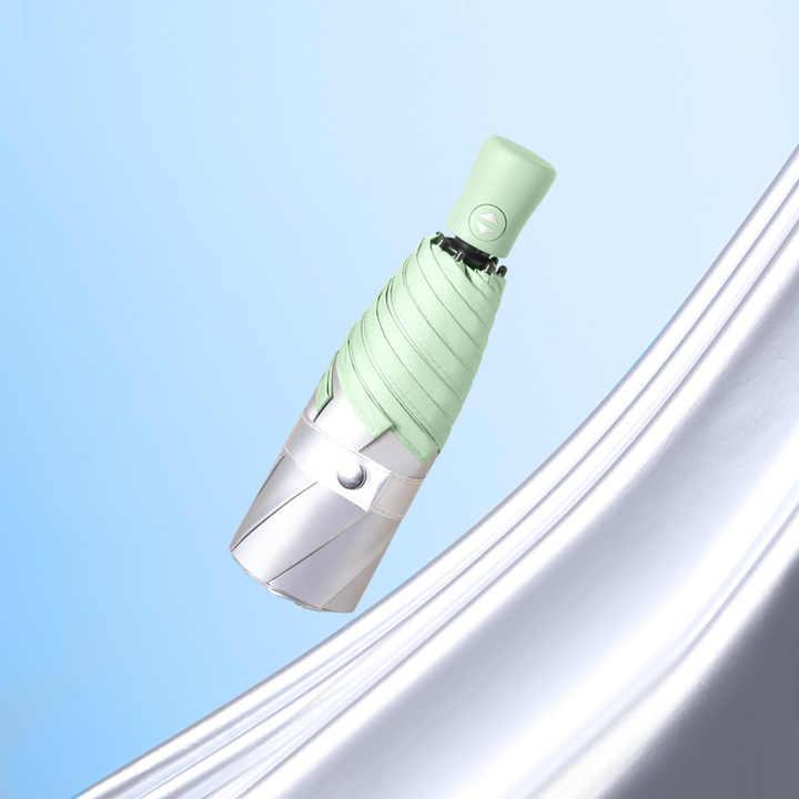 折りたたみ傘 チタン シルバー ゴム 女性用 日焼け止め レインシェード 小型 可愛い 軽量 おしゃれ 人気 ジャンプ 折り畳み 便利 グッズ