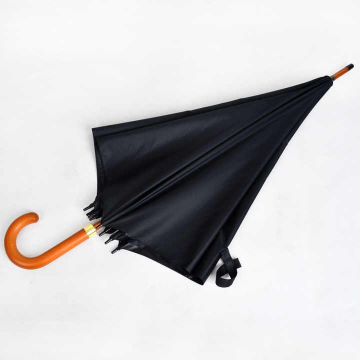 傘 カスタムソリッドウッド広告 ゴルフ用 古典的デザイン 手開き 木製ハンドル 軽量 おしゃれ プレゼン..