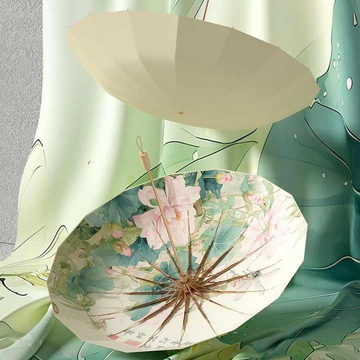 傘 レトロスタイル 折りたたみ 16本骨 シノワズリー アルミ合金 フレーム 軽量 可愛い おしゃれ ギフト プレゼント ビジネス 人気 商品