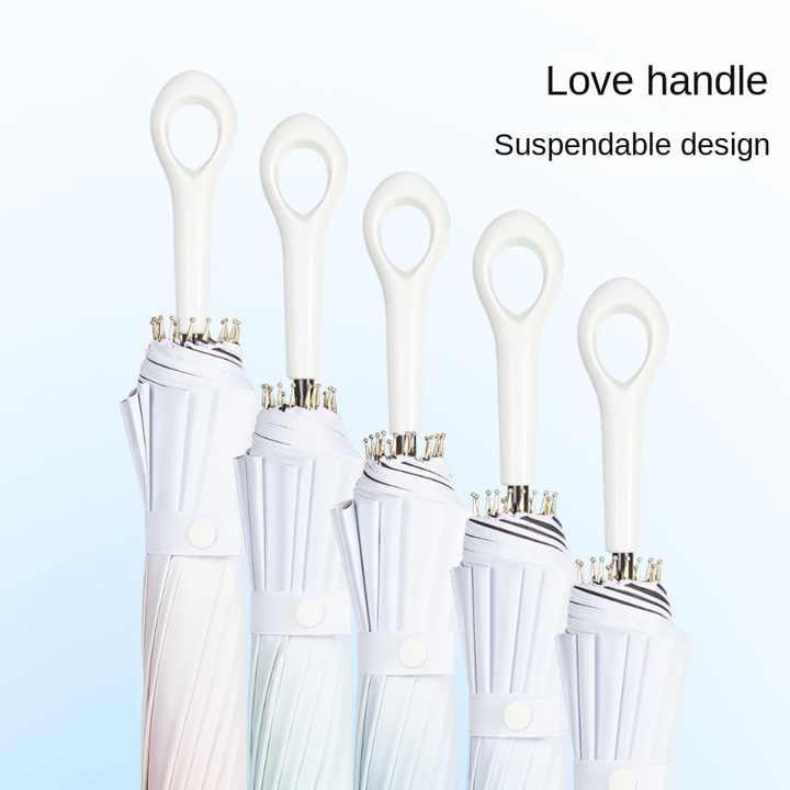 日傘 UVカット 自動開閉 16K グラデーションカラー ゴムハンドル ビジネスギフト おしゃれ 人気 プレゼ..