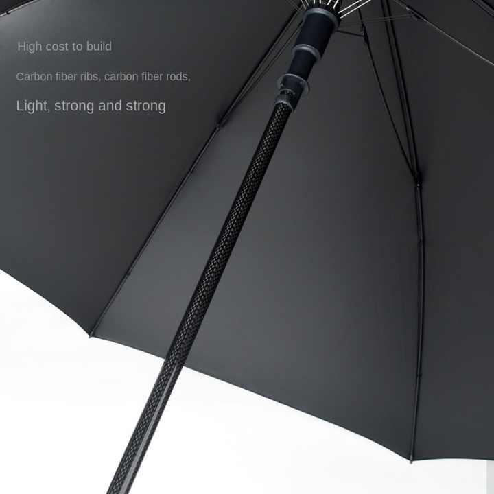 ゴルフ傘 ビジネス ブラック 耐風 日焼け止め カーボンファイバー ロングハンドル 折りたたみ 風対応 雨具 人気 おしゃれ 軽量 収納便利