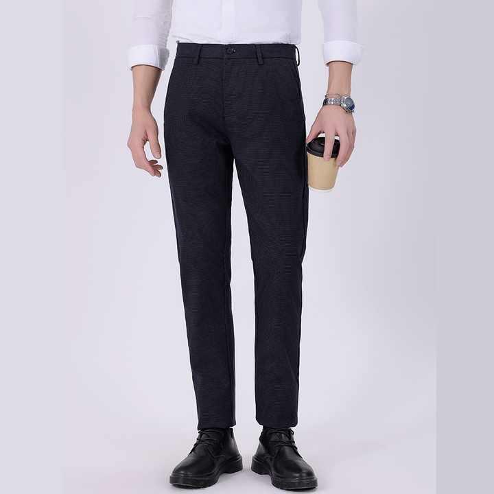 パンツ カジュアル ビジネス メンズ エラスティック 春夏 千鳥格子 ルーズ ストレート おしゃれ 人気 ファッション クロスボーダー 限定 軽量 通勤 プレゼント イベント