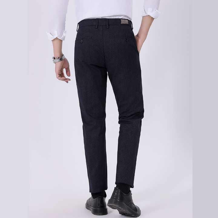 パンツ カジュアル ビジネス メンズ エラスティック 春夏 千鳥格子 ルーズ ストレート おしゃれ 人気 ファッション クロスボーダー 限定 軽量 通勤 プレゼント イベント