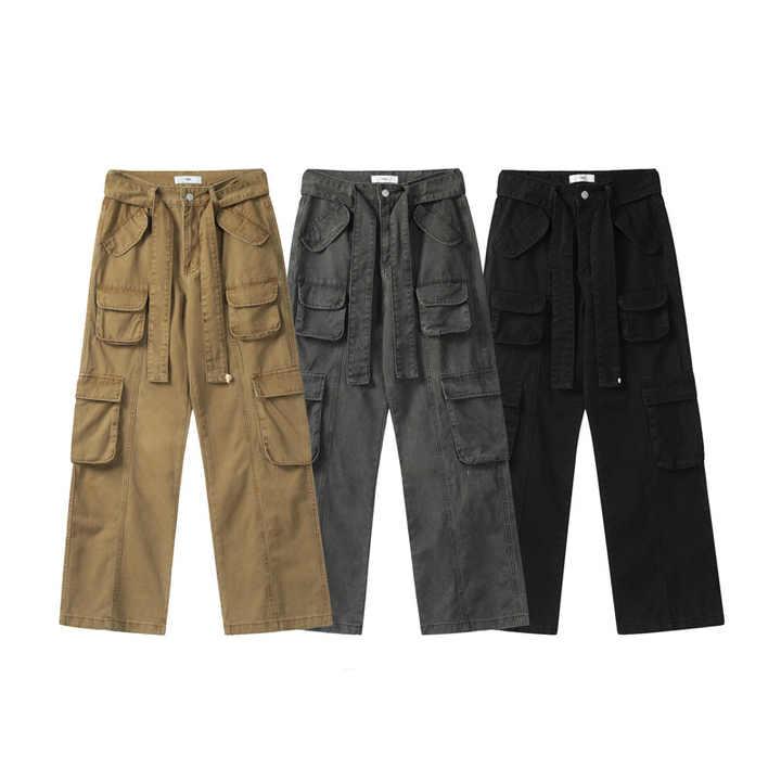 Pants - カーゴパンツ メンズ おしゃれ 高品質 ストリートウェア マルチポケット コットン ソフト カジュアル ワイド脚 ヴィンテージ 人気 軽量 2025