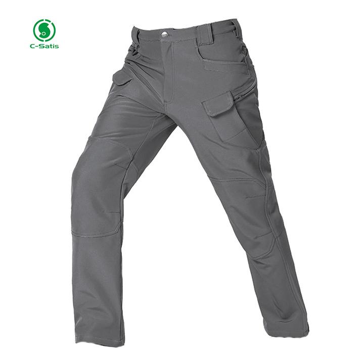 メンズ パンツ ソフトシェル タクティカル カーゴ ウェア 冬用 フリース 収納 多機能 ウエスト フラット ストリート 軽量 暖かい おしゃれ 人気 体型カバー