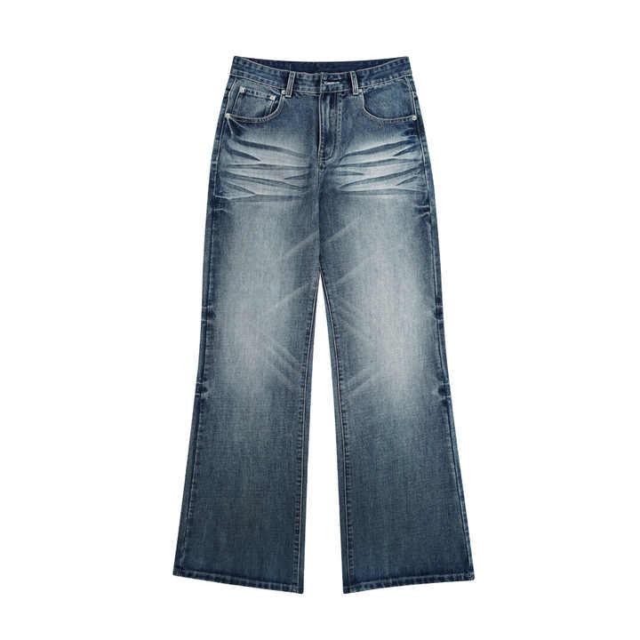 ズボン デニム メンズ アメリカン マイクロフラード おしゃれ 人気 ルーズ スリム テーパード 通勤 カジュアル 春夏 2025