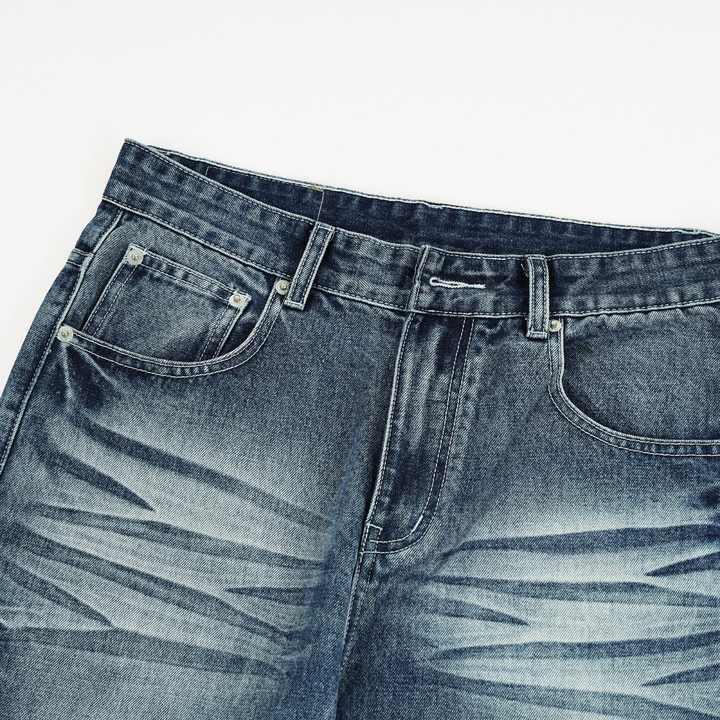 ズボン デニム メンズ アメリカン マイクロフラード おしゃれ 人気 ルーズ スリム テーパード 通勤 カジュアル 春夏 2025